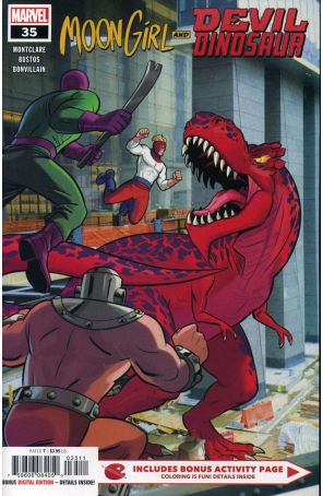 Moon Girl And Devil Dinosaur 35 published by Marvel with cover art by Natacha Bustos