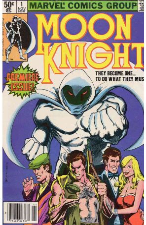 Moon Knight (1st Series) 1 (Newsstand) published by Marvel with cover art by Bill Sienkiewicz