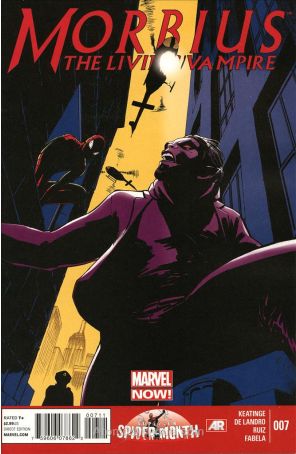 Morbius: The Living Vampire (2nd Series) 7 published by Marvel with cover art by David Lopez