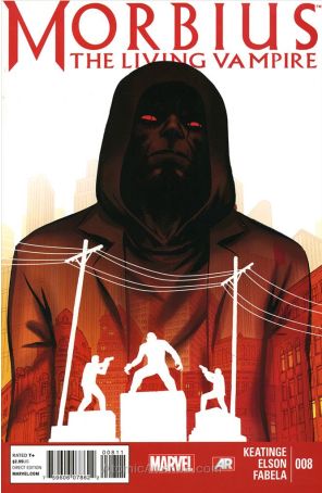 Morbius: The Living Vampire (2nd Series) 8 published by Marvel with cover art by David Lopez