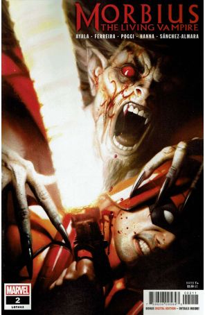 Morbius: The Living Vampire (3rd Series) 2 published by Marvel with cover art by Ryan Brown