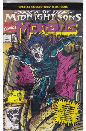 Morbius: The Living Vampire 1 (with poster) published by Marvel with cover art by Ron Wagner