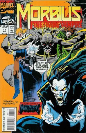 Morbius: The Living Vampire 11 published by Marvel with cover art by Ron Wagner