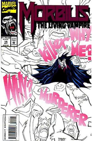 Morbius: The Living Vampire 14 published by Marvel with cover art by Ron Wagner