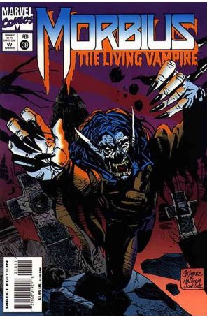 Morbius: The Living Vampire 30 published by Marvel with cover art by Craig Gilmore