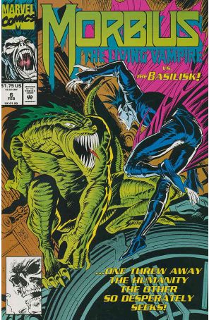 Morbius: The Living Vampire 6 published by Marvel with cover art by Ron Wagner