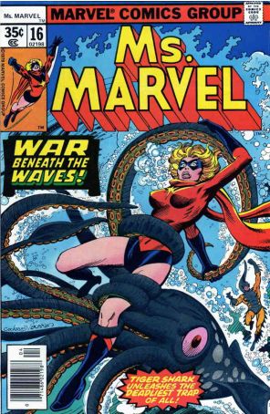 Ms. Marvel 16 published by Marvel with cover art by Dave Cockrum