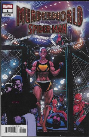 Murderworld: Spider-Man 1A published by Marvel with cover art by Leinil Yu