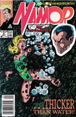 Namor, The Sub-Mariner 6 (Newsstand) published by Marvel with cover art by John Byrne