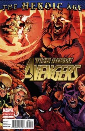 New Avengers (2nd Series) 1 (2nd) published by Marvel with cover art by Stuart Immonen