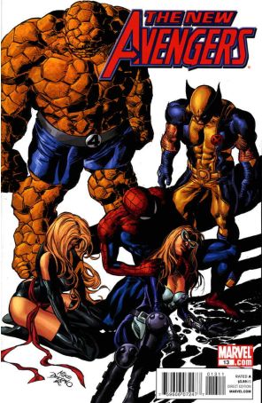 New Avengers (2nd Series) 13 published by Marvel with cover art by Mike Deodato Jr.