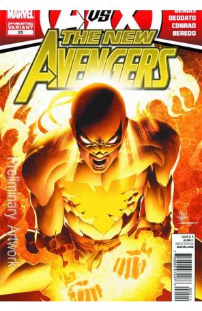 New Avengers (2nd Series) 25 (2nd) published by Marvel with cover art by Mike Deodato Jr.