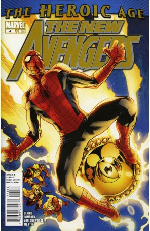 New Avengers (2nd Series) 4 published by Marvel with cover art by Stuart Immonen
