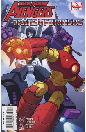 New Avengers/Transformers 3 published by Marvel with cover art by Ed McGuinness