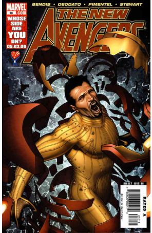 New Avengers 18 published by Marvel with cover art by Steve McNiven