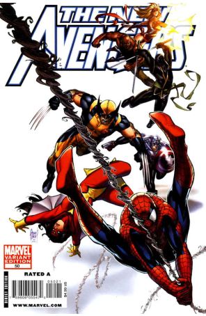 New Avengers 50A published by Marvel with cover art by Adam Kubert