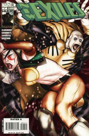 New Exiles 7 published by Marvel with cover art by Michael Golden