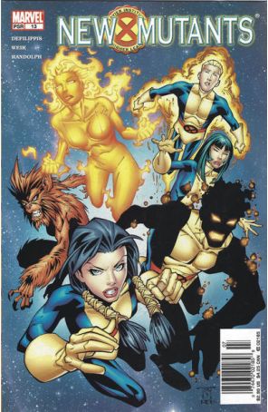 New Mutants (2nd Series) 13 (Newsstand) published by Marvel with cover art by Randy Green