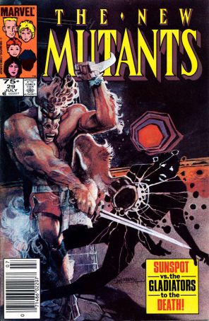 New Mutants (Canadian Edition) 29 published by Marvel with cover art by Bill Sienkiewicz