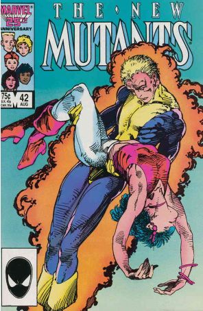 The New Mutants 42 published by Marvel with cover art by Barry Windsor-Smith