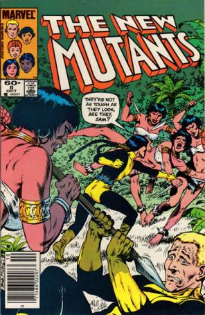The New Mutants 8 (Newsstand) published by Marvel with cover art by Bob McLeod