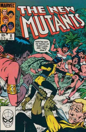 The New Mutants 8 published by Marvel with cover art by Bob McLeod