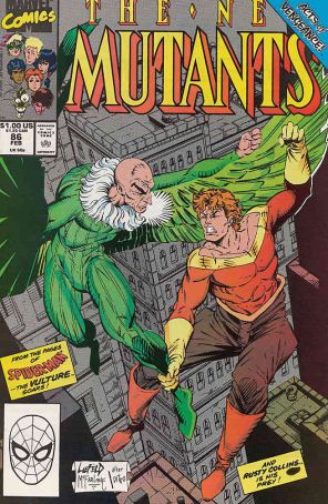 The New Mutants 86 published by Marvel with cover art by Rob Liefeld