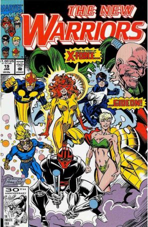 The New Warriors 19 published by Marvel with cover art by Mark Bagley