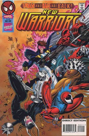 The New Warriors 64 published by Marvel with cover art by Patrick Zircher