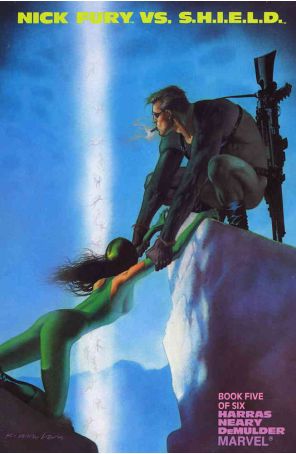 Nick Fury vs. S.H.I.E.L.D. 5 published by Marvel with cover art by Kevin Nowlan