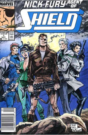 Nick Fury, Agent of S.H.I.E.L.D. (3rd Series) 1 (Newsstand) published by Marvel with cover art by Bob Hall