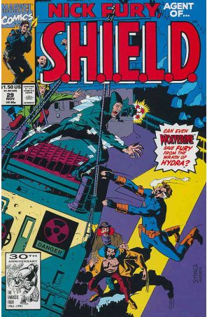 Nick Fury, Agent of S.H.I.E.L.D. (3rd Series) 29 published by Marvel with cover art by Ernie Stiner