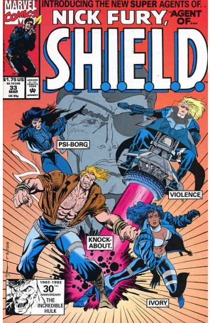 Nick Fury, Agent of S.H.I.E.L.D. (3rd Series) 33 published by Marvel with cover art by M.C. Wyman