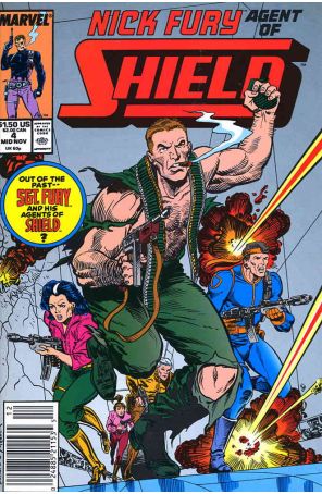 Nick Fury, Agent of S.H.I.E.L.D. (3rd Series) 4 (Newsstand) published by Marvel with cover art by Keith Pollard