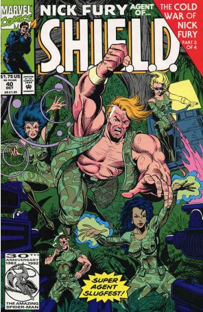 Nick Fury, Agent of S.H.I.E.L.D. (3rd Series) 40 published by Marvel with cover art by Paul Abrams