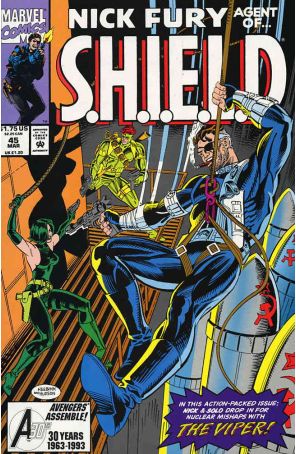 Nick Fury, Agent of S.H.I.E.L.D. (3rd Series) 45 published by Marvel with cover art by John Heebink