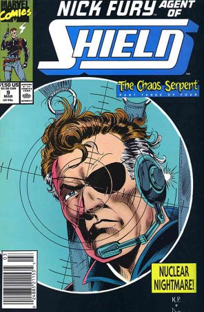 Nick Fury, Agent of S.H.I.E.L.D. (3rd Series) 9 (Newsstand) published by Marvel with cover art by Keith Pollard