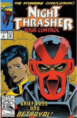 Night Thrasher: Four Control 4 published by Marvel with cover art by Mark Bagley