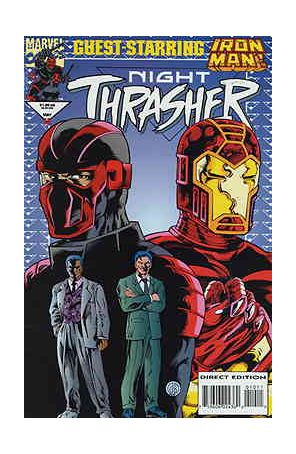 Night Thrasher 10 (with card) published by Marvel with cover art by David Boller