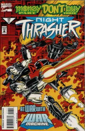 Night Thrasher 17 published by Marvel with cover art by Art Nichols