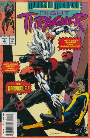 Night Thrasher 3 published by Marvel with cover art by Javier Saltares