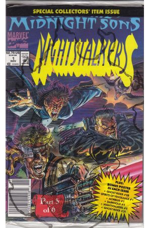 Nightstalkers 1 (Newsstand) (with poster) published by Marvel with cover art by Ron Garney