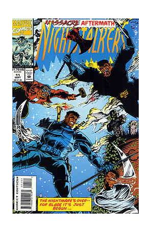 Nightstalkers 11 published by Marvel with cover art by Kirk Van Wormer
