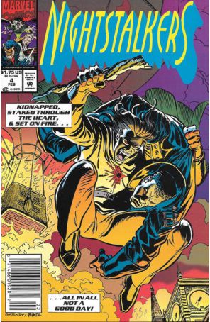 Nightstalkers 4 (Newsstand) published by Marvel with cover art by Ron Garney