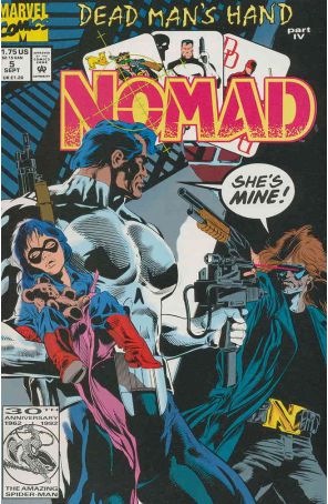 Nomad 5 published by Marvel with cover art by S. Clarke Hawbaker