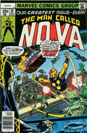 Nova (1st Series) 16 published by Marvel with cover art by Ed Hannigan