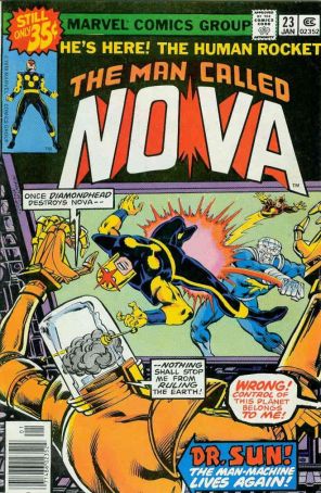 Nova (1st Series) 23 published by Marvel with cover art by Carmine Infantino