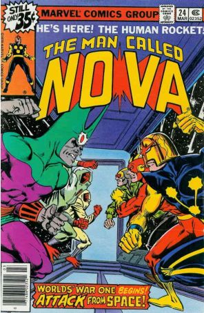 Nova (1st Series) 24 published by Marvel with cover art by Carmine Infantino