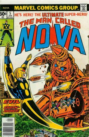 Nova (1st Series) 5 published by Marvel with cover art by Jack Kirby