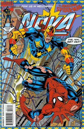 Nova (2nd Series) 3 published by Marvel with cover art by Chris Marrinan